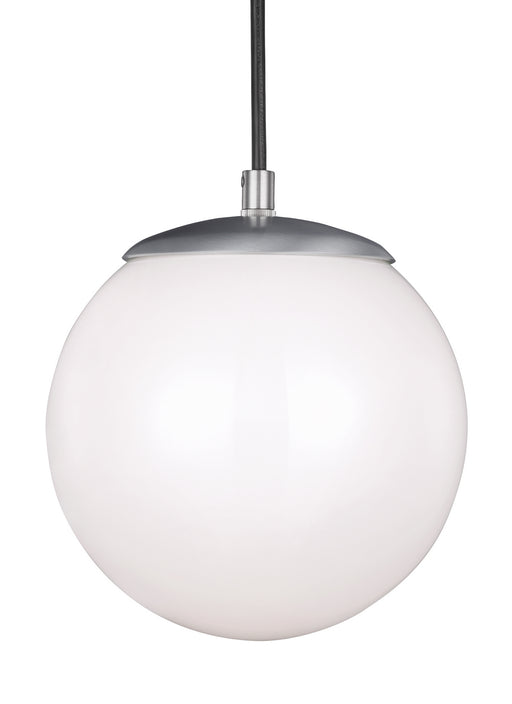 Generation Lighting - 6018-04 - One Light Pendant - Leo-Hanging Globe - Satin Aluminum