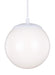 Generation Lighting - 6018EN3-15 - One Light Pendant - Leo-Hanging Globe - White