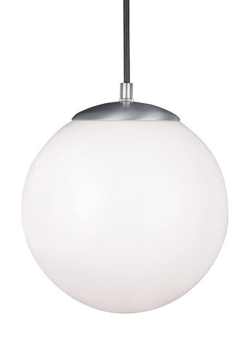 Generation Lighting - 6020-04 - One Light Pendant - Leo-Hanging Globe - Satin Aluminum