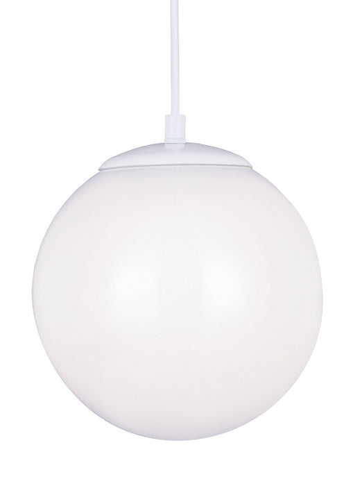 Generation Lighting - 6020EN3-15 - One Light Pendant - Leo-Hanging Globe - White