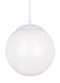 Generation Lighting - 6020EN3-15 - One Light Pendant - Leo-Hanging Globe - White