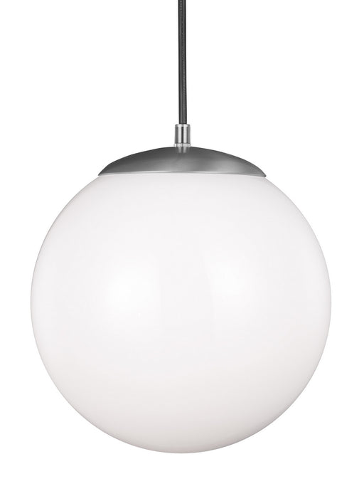 Generation Lighting - 6022EN3-04 - One Light Pendant - Leo-Hanging Globe - Satin Aluminum