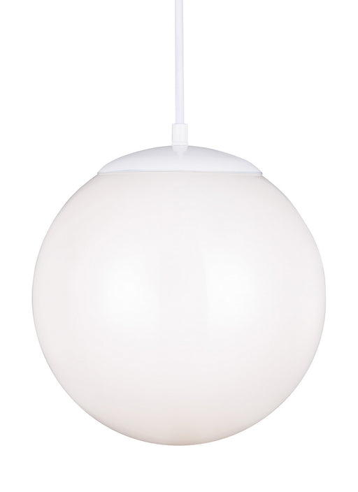 Generation Lighting - 6022EN3-15 - One Light Pendant - Leo-Hanging Globe - White