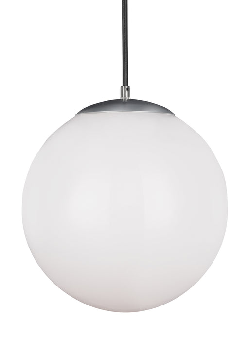 Generation Lighting - 6024-04 - One Light Pendant - Leo-Hanging Globe - Satin Aluminum