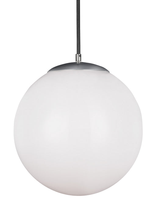 Generation Lighting - 6024EN3-04 - One Light Pendant - Leo-Hanging Globe - Satin Aluminum