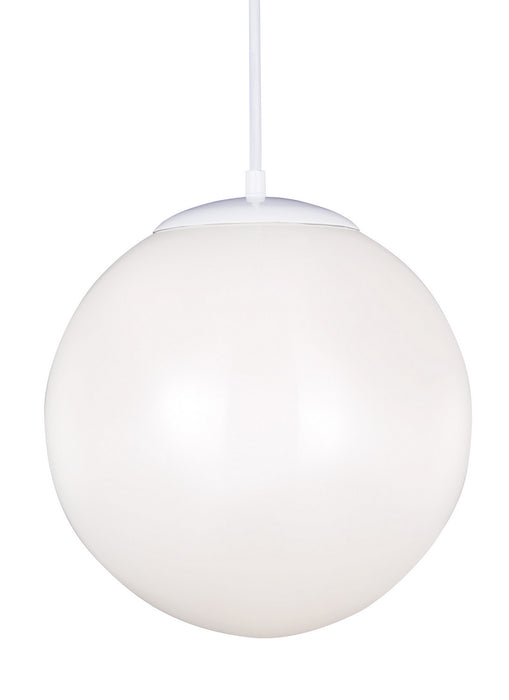 Generation Lighting - 6024EN3-15 - One Light Pendant - Leo-Hanging Globe - White