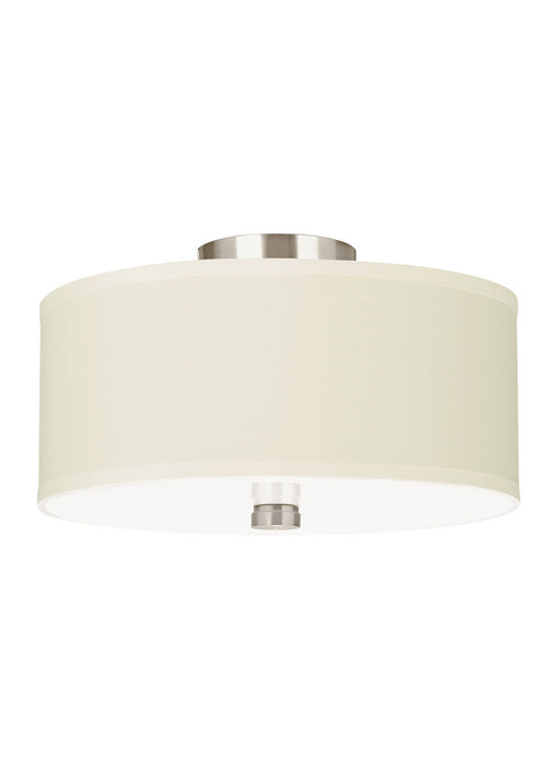 Two Light Semi-Flush Convertible Pendant from the Dayna collection in Brushed Nickel finish