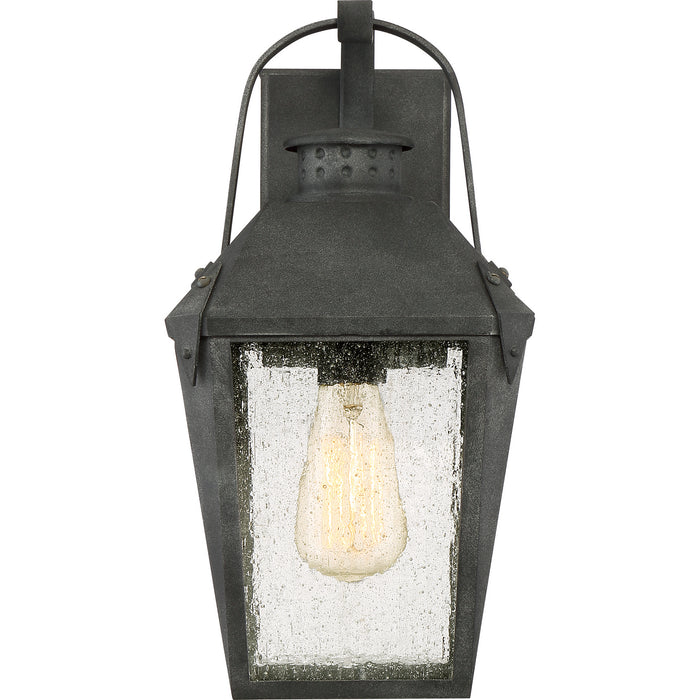 One Light Outdoor Wall Lantern from the Carriage collection in Mottled Black finish