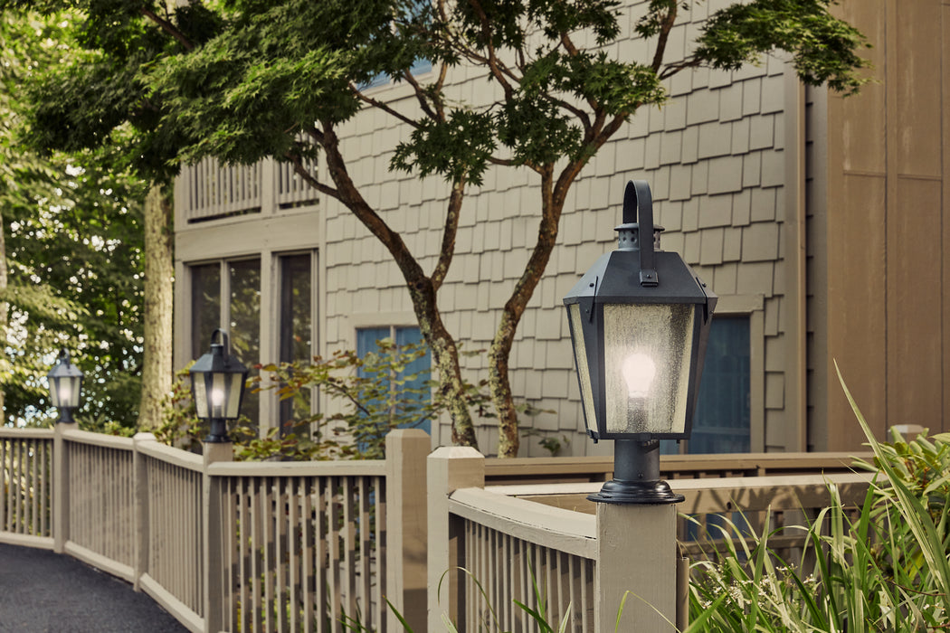 One Light Outdoor Post Mount from the Carriage collection in Mottled Black finish