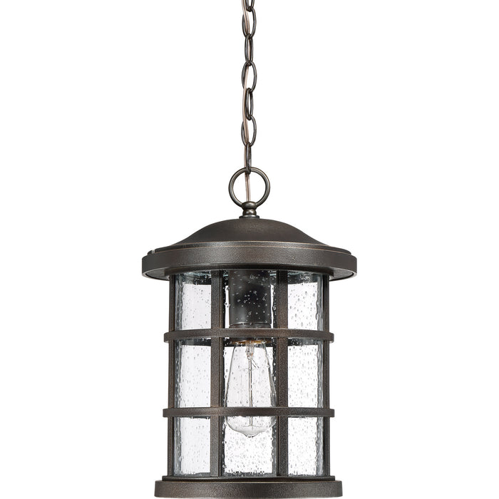 One Light Outdoor Hanging Lantern from the Crusade collection in Palladian Bronze finish
