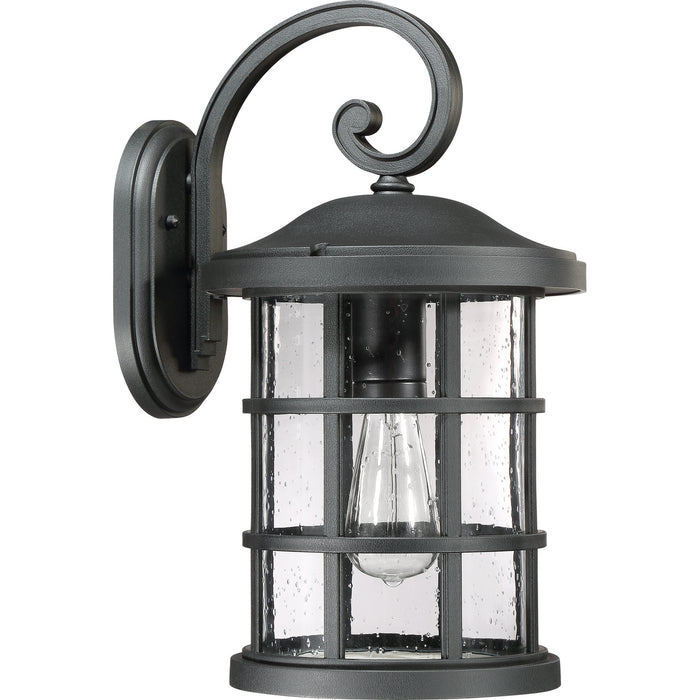 One Light Outdoor Wall Lantern from the Crusade collection in Earth Black finish