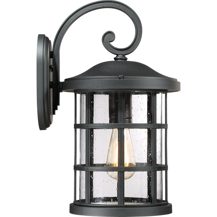 One Light Outdoor Wall Lantern from the Crusade collection in Earth Black finish