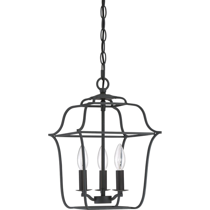 Three Light Foyer Pendant from the Gallery collection in Royal Ebony finish
