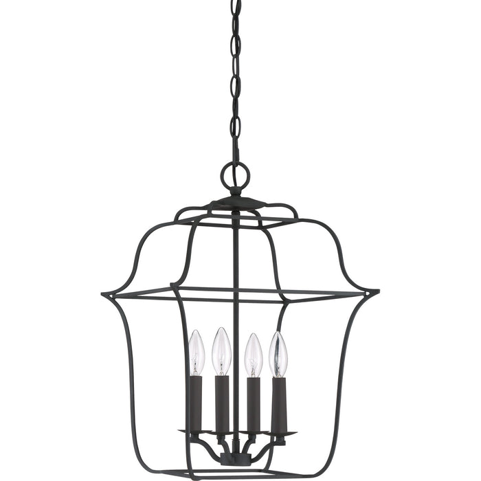 Four Light Foyer Pendant from the Gallery collection in Royal Ebony finish