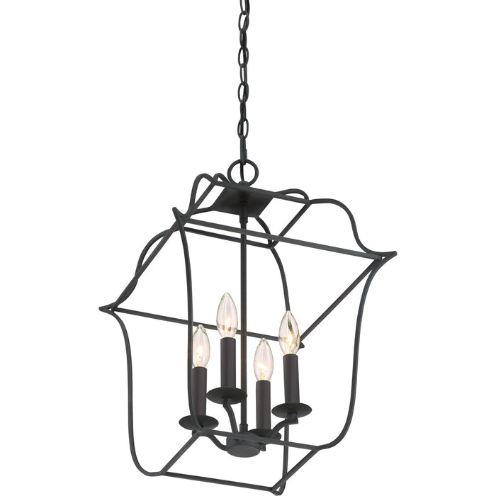 Four Light Foyer Pendant from the Gallery collection in Royal Ebony finish