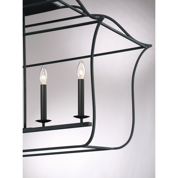 Six Light Island Chandelier from the Gallery collection in Royal Ebony finish