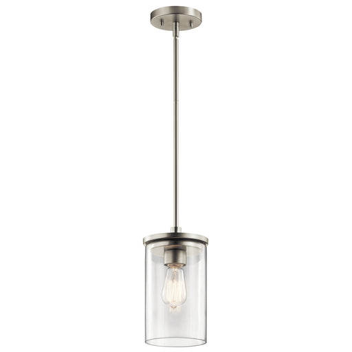 Kichler - 43996NI - One Light Mini Pendant - Crosby - Brushed Nickel