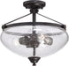 Nuvo Lighting - 60-5544 - Three Light Semi Flush Mount - Laurel - Sudbury Bronze