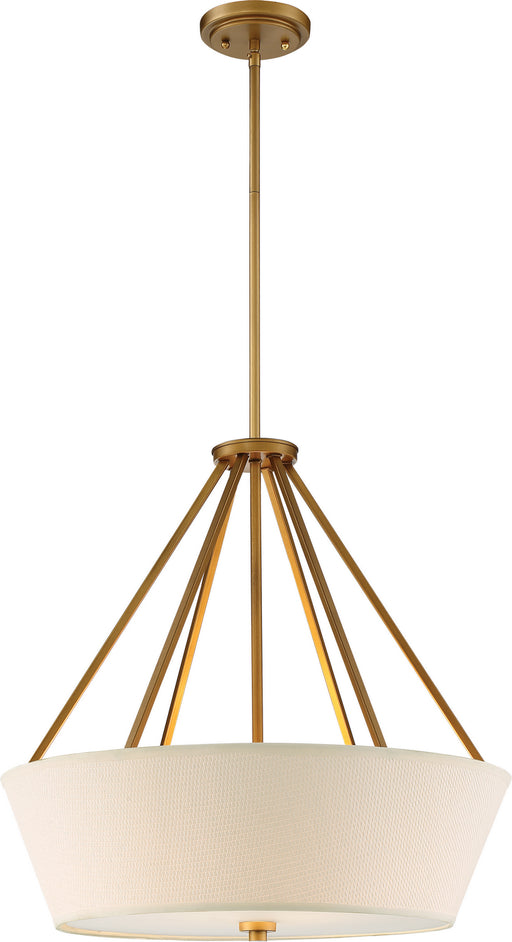 Nuvo Lighting - 60-5841 - Four Light Pendant - Seneca - Natural Brass