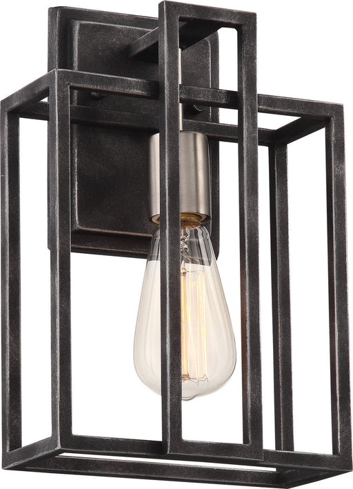 Nuvo Lighting - 60-5856 - One Light Wall Sconce - Lake - Iron Black / Brushed Nickel Accents