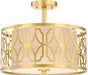 Nuvo Lighting - 60-5937 - Two Light Semi Flush Mount - Filigree - Natural Brass