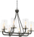 Nuvo Lighting - 60-6128 - Eight Light Chandelier - Sherwood - Iron Black / Brushed Nickel Accents