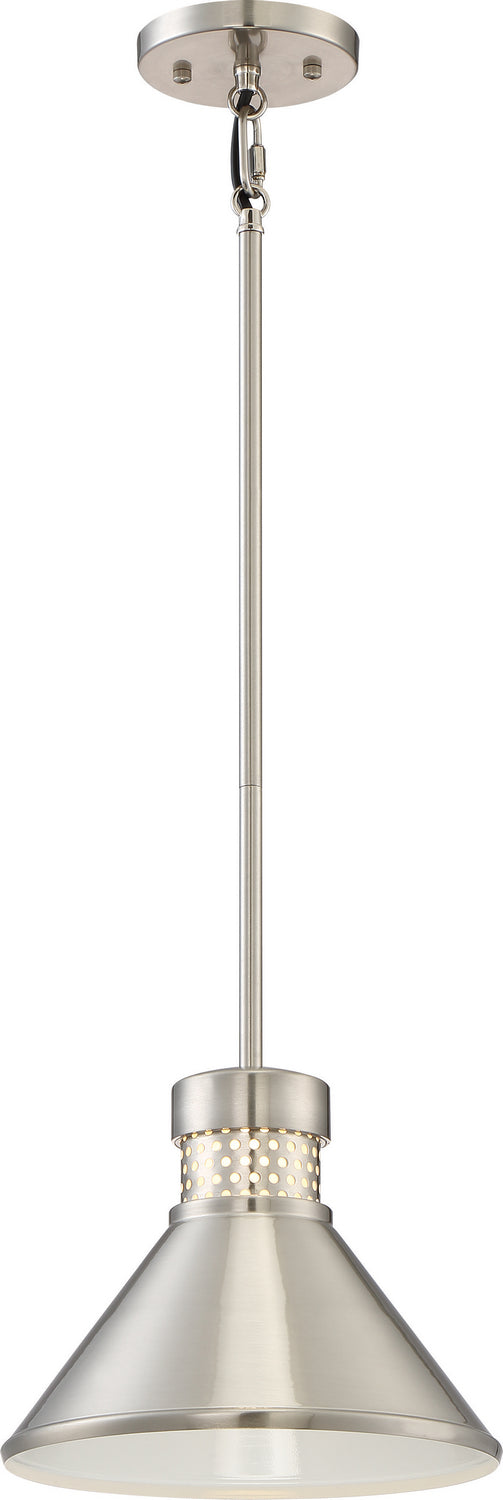 Nuvo Lighting - 62-851 - LED Pendant - Doral - Brushed Nickel / White Accents
