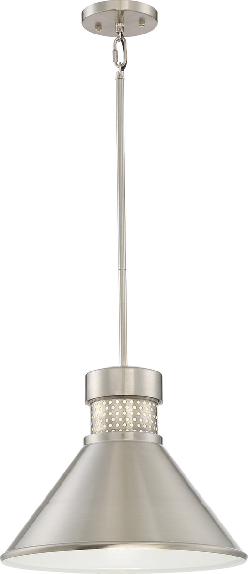 Nuvo Lighting - 62-852 - LED Pendant - Doral - Brushed Nickel / White Accents
