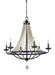 Generation Lighting - F3129/6DWZ/DWG - Six Light Chandelier - Nori - Dark Weathered Zinc / Driftwood Grey