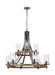 Generation Lighting - F3135/9DWK/SGM - Nine Light Chandelier - ANGELO - Distressed Weathered Oak / Slate Grey Metal