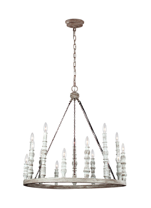 Generation Lighting - F3142/15DFB/DWH - 15 Light Chandelier - Norridge - Distressed Fence Board / Distressed White
