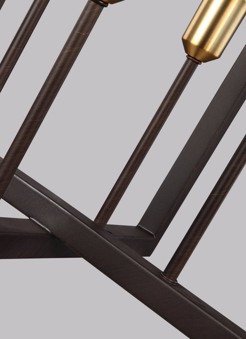 Four Light Chandelier from the FINNEGAN collection in New World Bronze finish