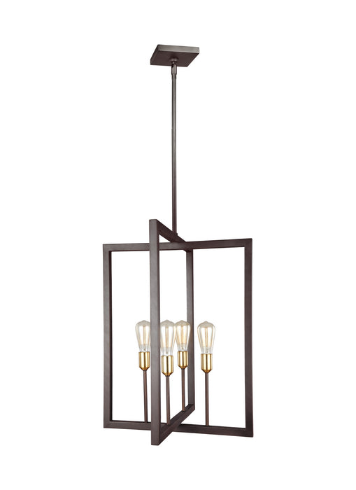 Generation Lighting - F3146/4NWB - Four Light Chandelier - FINNEGAN - New World Bronze
