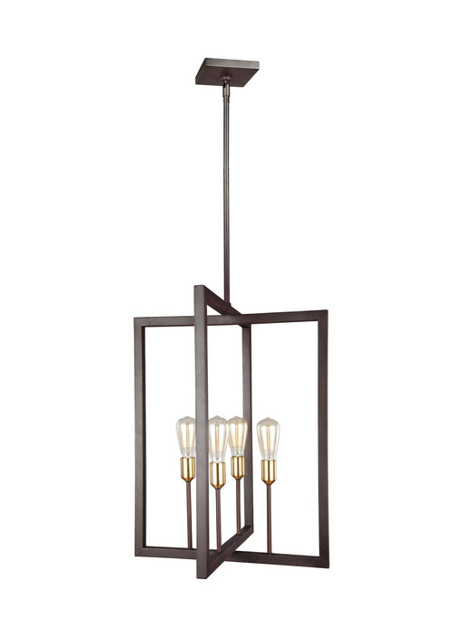 Generation Lighting - F3146/4NWB - Four Light Chandelier - FINNEGAN - New World Bronze