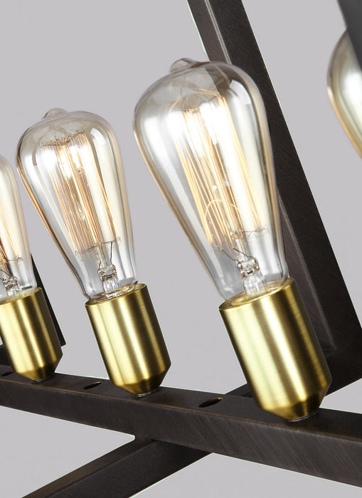 Seven Light Island Chandelier from the FINNEGAN collection in New World Bronze finish