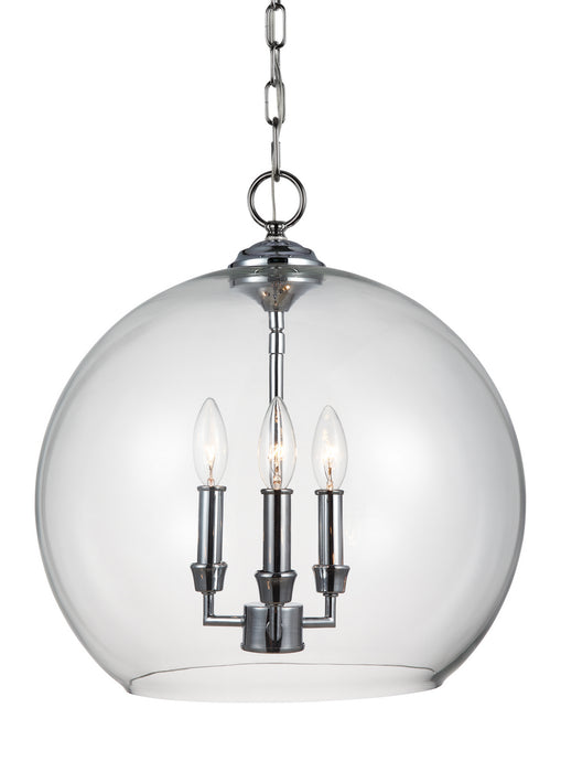 Three Light Pendant from the LAWLER collection in Chrome finish