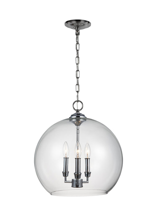 Generation Lighting - F3155/3CH - Three Light Pendant - LAWLER - Chrome