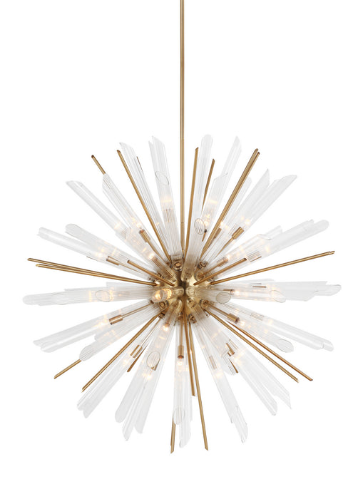 41 Light Chandelier from the Quorra collection in Burnished Brass finish