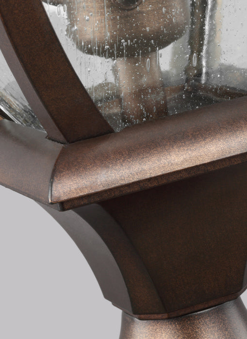 Three Light Outdoor Post Lantern from the OAKMONT collection in Patina Bronze finish