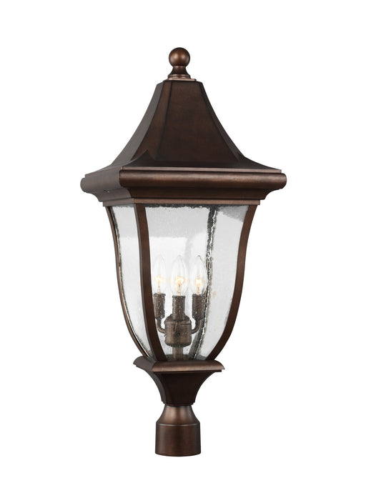 Generation Lighting - OL13107PTBZ - Three Light Outdoor Post Lantern - OAKMONT - Patina Bronze