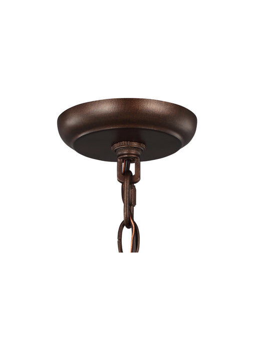 Three Light Outdoor Pendant from the OAKMONT collection in Patina Bronze finish