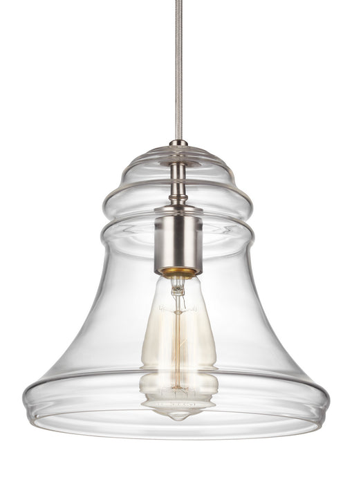 One Light Mini-Pendant from the DOYLE collection in Satin Nickel finish