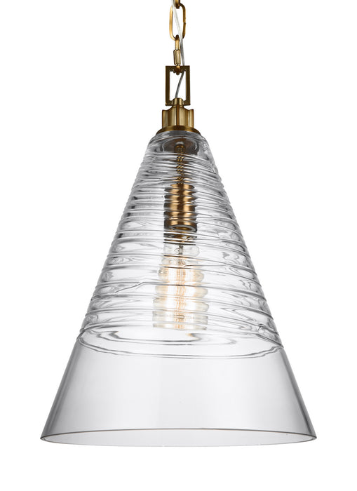 One Light Pendant from the Elmore collection in Burnished Brass finish