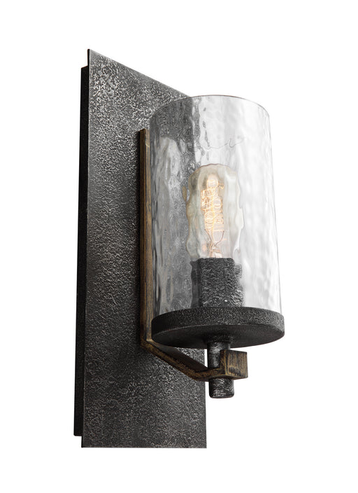 Generation Lighting - WB1825DWK/SGM - One Light Wall Sconce - ANGELO - Distressed Weathered Oak / Slate Grey Metal