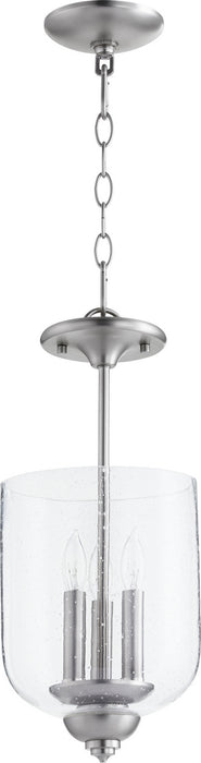 Quorum - 2911-8-165 - Three Light Dual Mount - Richmond - Satin Nickel w/ Clear/Seeded