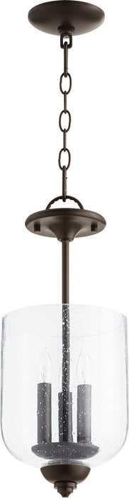Quorum - 2911-8-186 - Three Light Dual Mount - Richmond - Oiled Bronze w/ Clear/Seeded
