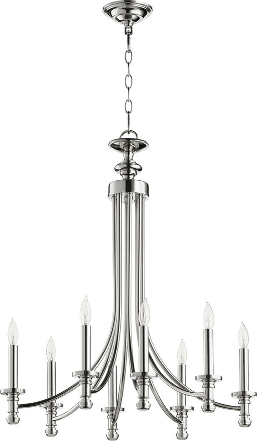 Quorum - 6022-8-62 - Eight Light Chandelier - Rossington - Polished Nickel