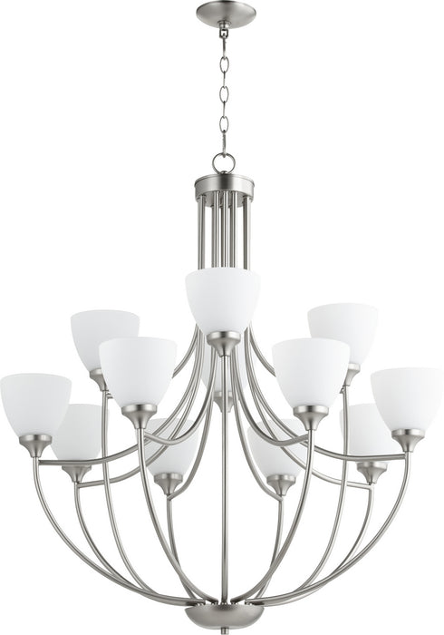 Quorum - 6059-12-65 - 12 Light Chandelier - Enclave - Satin Nickel