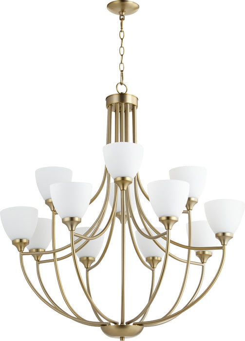 Quorum - 6059-12-80 - 12 Light Chandelier - Enclave - Aged Brass