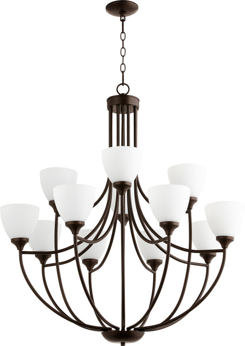 Quorum - 6059-12-86 - 12 Light Chandelier - Enclave - Oiled Bronze